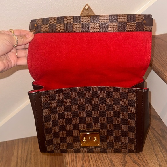 ‼️RARE❤️Louis Vuitton Damier Ebene shoulder bag studded LV handbag LV trunk bag - Picture 6 of 17